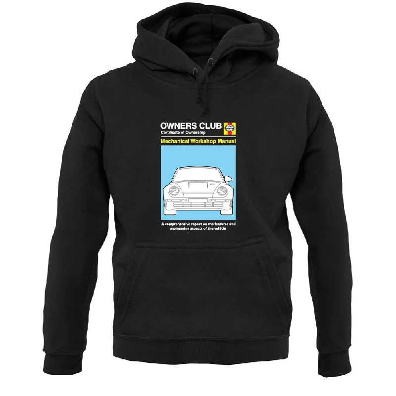 Car Owners Manual 959 Turbo Unisex Hoodie Hoodie with Double Zipper Versatile Adjustable