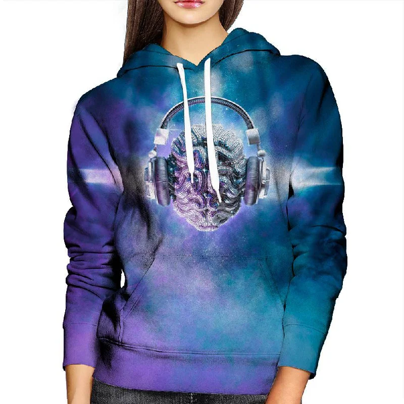 Cognitive Discology Womens Hoodie Hoodie with Embroidery Detailed Premium