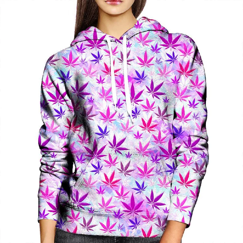 Colorful Weed Womens Hoodie Hoodie with Cropped Fit Short Trendy