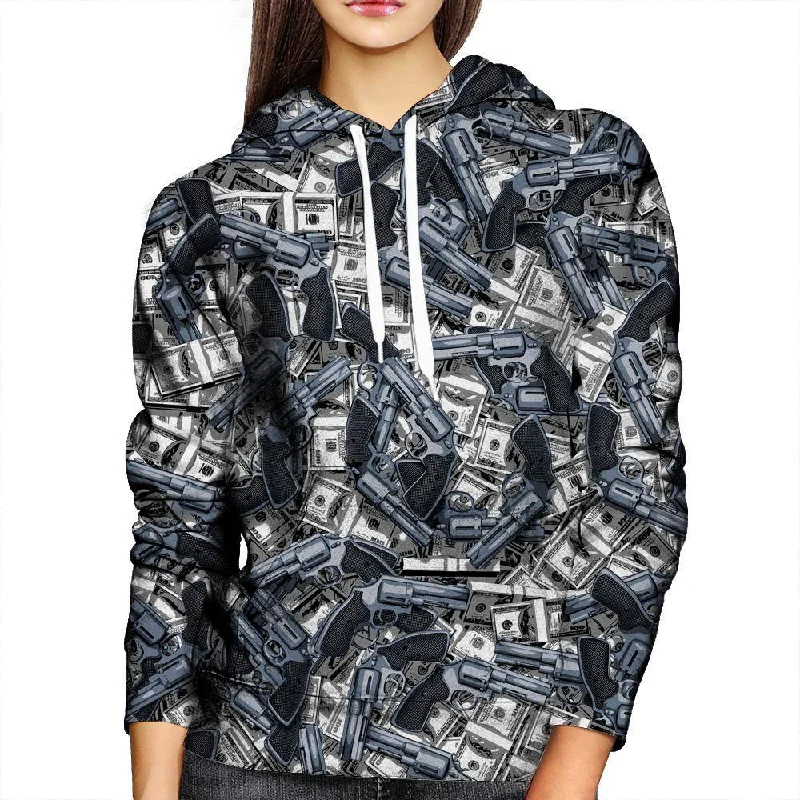 Daylight Robbery Womens Hoodie Hoodie with Rhinestones Sparkly Elegant