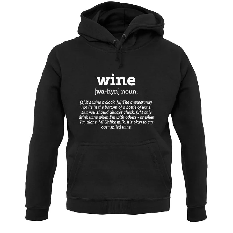 Definition Wine Unisex Hoodie Hoodie with Full-Zip Functional Layering