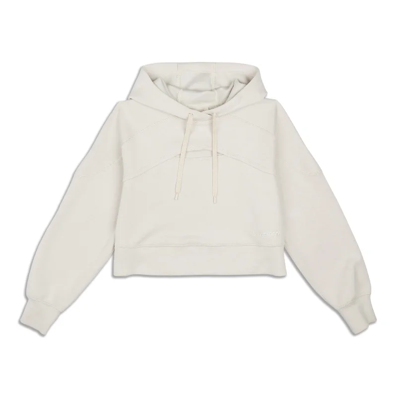 Get Centred Crop Hoodie Hoodie with Contrast Stitching Detailed Premium
