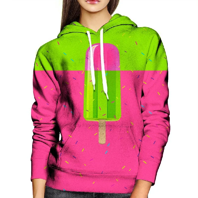 Icey Stick Party Womens Hoodie Hoodie with Drawstring Waist Adjustable Fitted