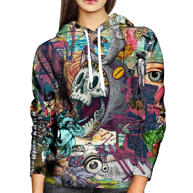 It's Easy To Die Womens Hoodie Hoodie with Tied Waist Feminine Flattering