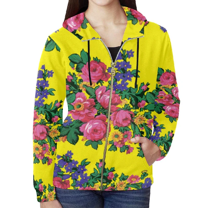 Kokum's Revenge-Yellow Full Zip Hoodie for Women Hoodie with Slim Fit Tailored Modern Kokum's Revenge-Yellow Full Zip Hoodie for Women Hoodie with Slim Fit Tailored Modern