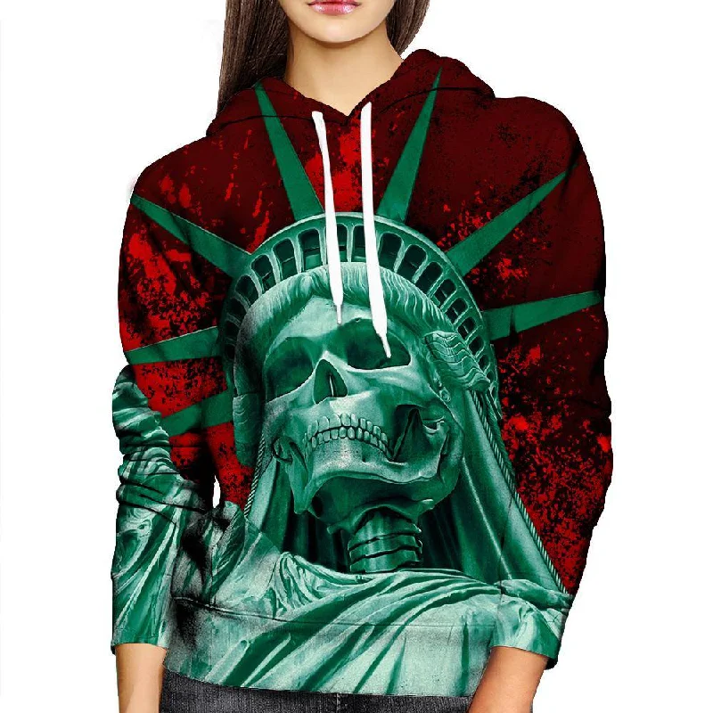 Liberty Or Death Womens Hoodie Hoodie with Zipper Placket Modern Functional