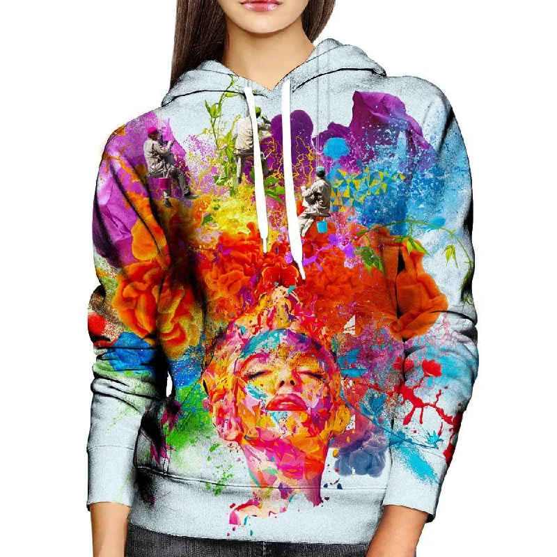 Men At Work Womens Hoodie Hoodie with Side Slits Relaxed Casual