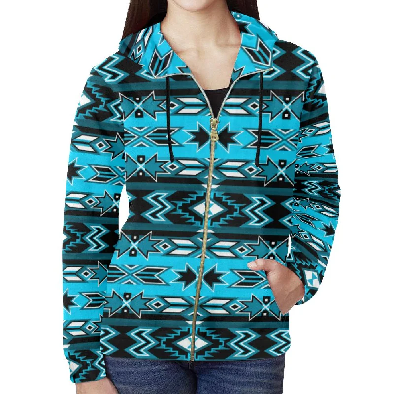 Northern Journey Full Zip Hoodie for Women Hoodie with Front Slit Layering Stylish