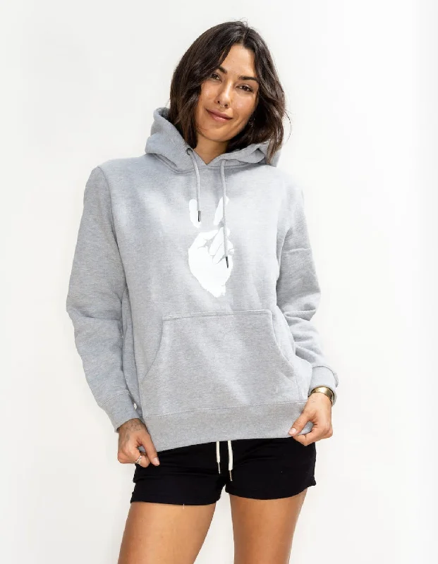 PEACE HEAVYWEIGHT COTTON HOODED SWEATSHIRT - ATHLETIC GREY