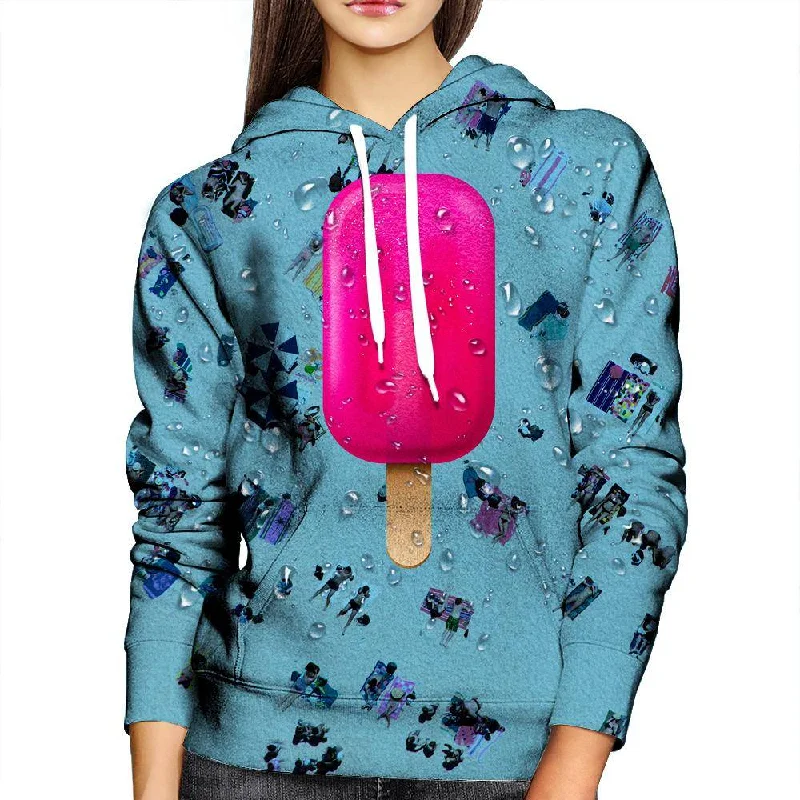 Pink Ice Womens Hoodie Hoodie Sweatshirt Pullover