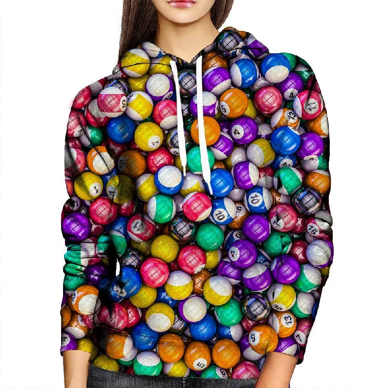 Pool Hall Junkies Womens Hoodie Hoodie with Tied Waist Feminine Flattering