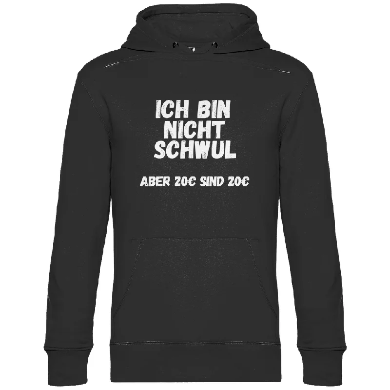 Premium Hoodie "20€ sind 20€" Hoodie with Hem Fringe Bohemian Relaxed