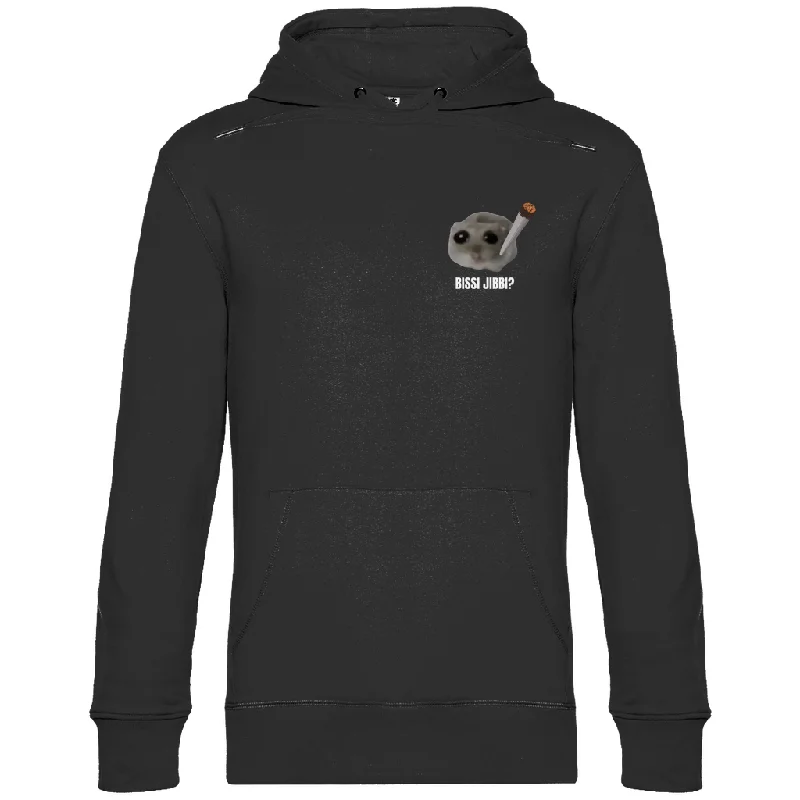Premium Hoodie "Bissi Jibbi?" Hoodie with Zipper Placket Modern Functional