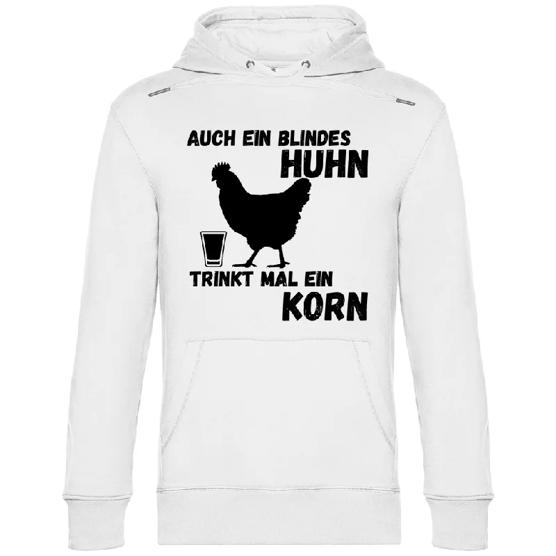 Premium Hoodie "Blindes Huhn" Hoodie with High Neck Warm Protective