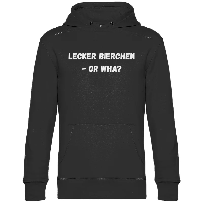 Premium Hoodie "Lecker Bierchen - Or Wha " Hoodie with Hem Drawcord Adjustable Customizable Premium Hoodie "Lecker Bierchen - Or Wha " Hoodie with Hem Drawcord Adjustable Customizable