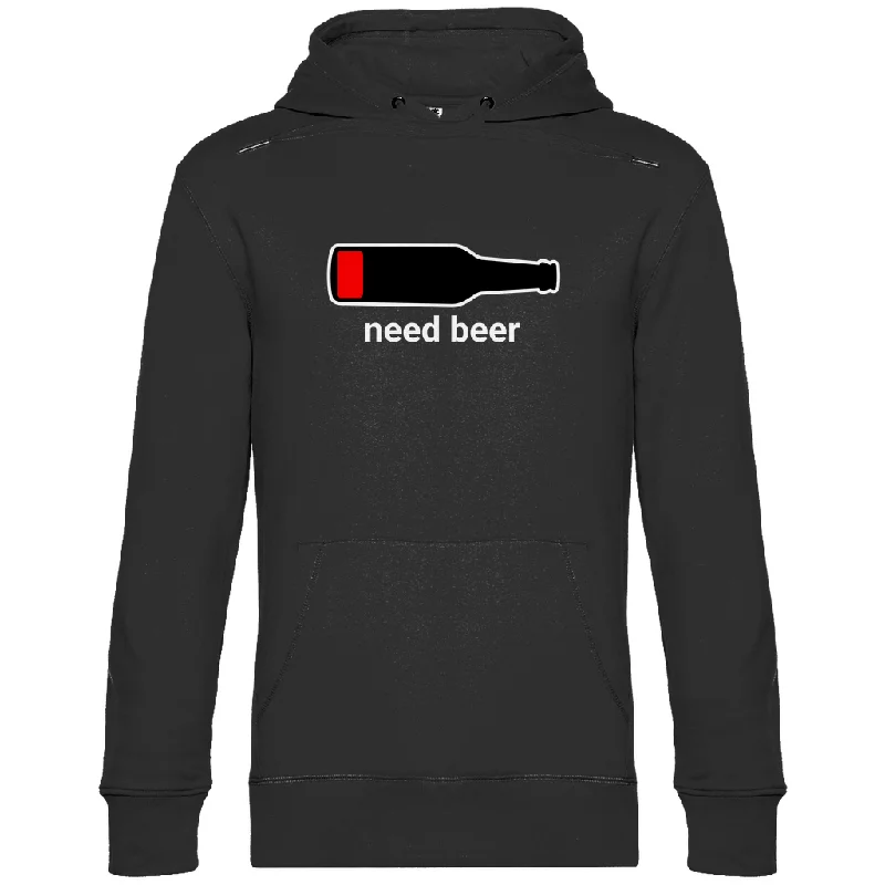 Premium Hoodie "Need beer" Hoodie with Belted Waist Structured Tailored