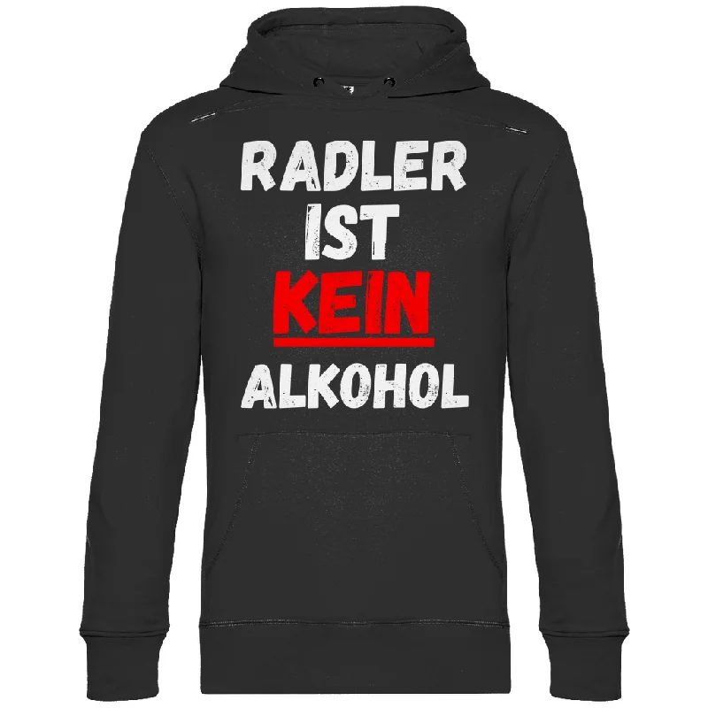 Premium Hoodie "Radler ist kein Alkohol" Hoodie with Pattern Geometric Abstract