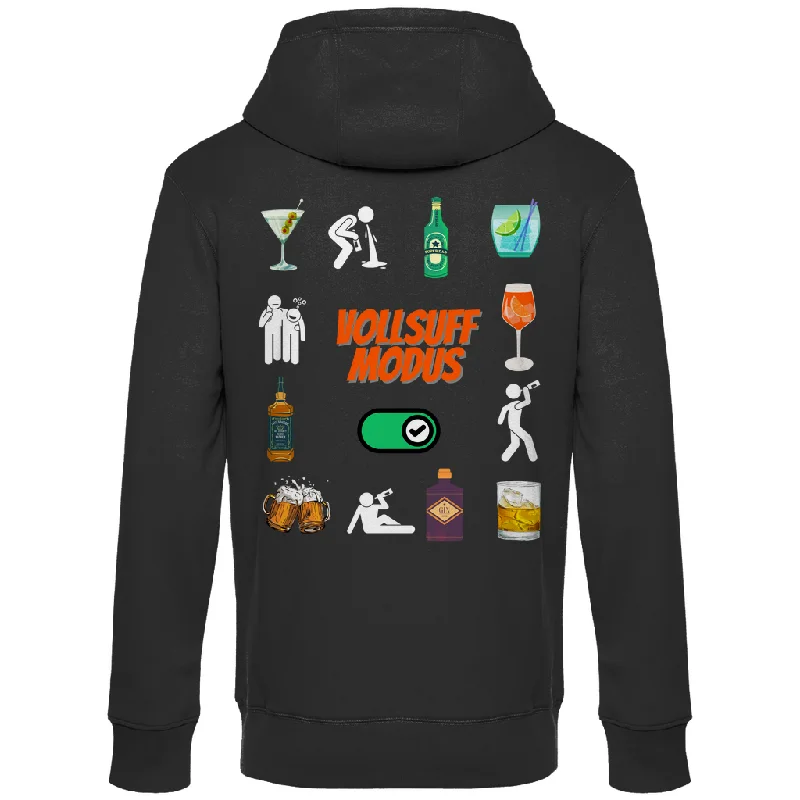 Premium Hoodie "Vollsuff Modus" (Backprint) Hoodie with Lining Warm Insulated