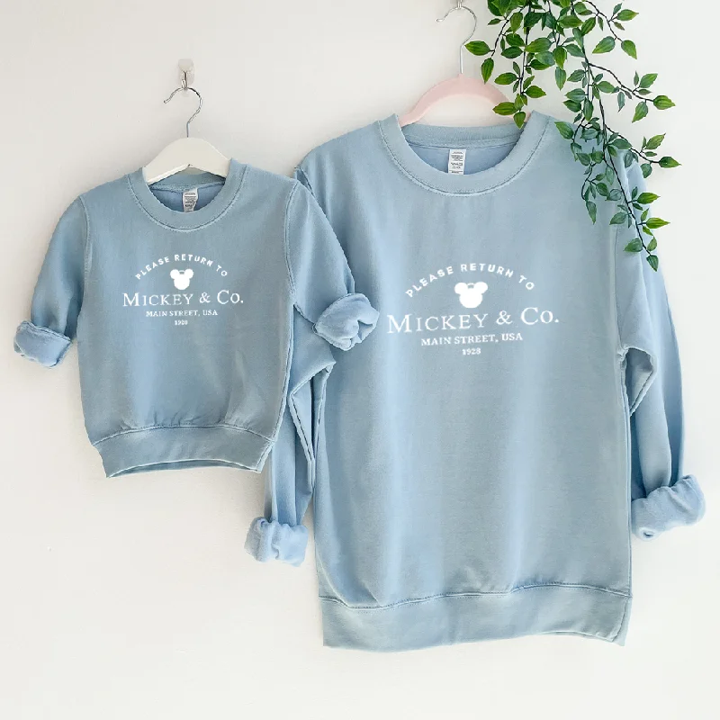 Return To USA Kids Matching Mum & Kid Sweatshirts Hoodie Dress Longline Feminine