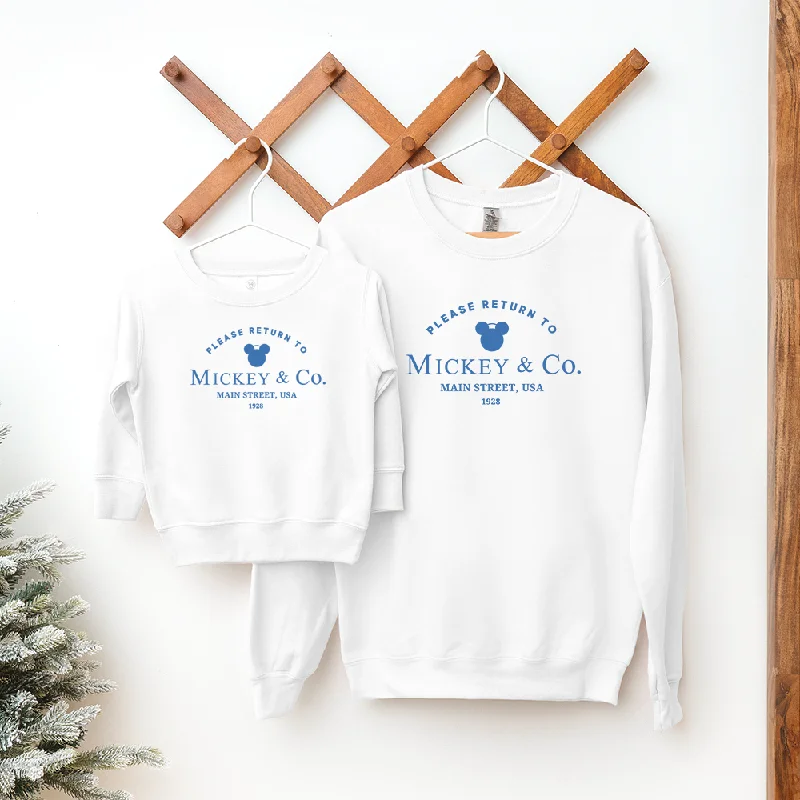 Return To USA Kids Matching Mum & Kid Sweatshirts Hoodie with Hem Embroidery Detailed Premium
