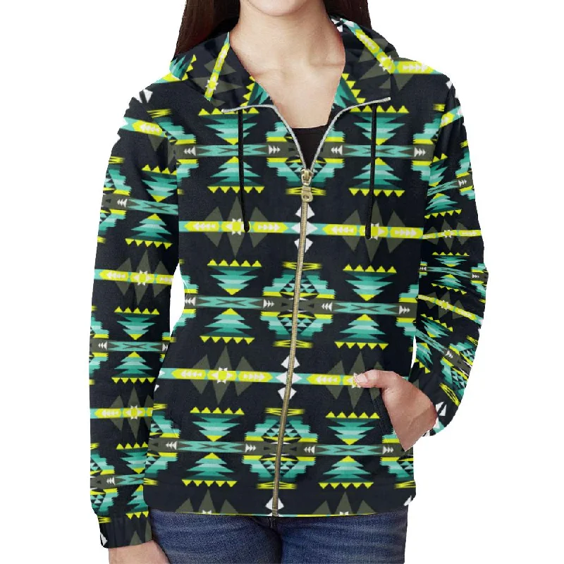 River Trail Full Zip Hoodie for Women Hoodie with Cuffed Sleeves Snug Secure