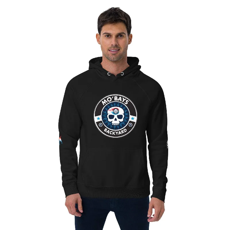 Skull Two Unisex Raglan Organic Hoodie