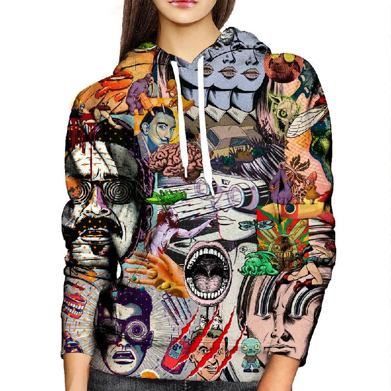 The Sun Is Gone Womens Hoodie Hoodie with Sequins Glamorous Eye-catching
