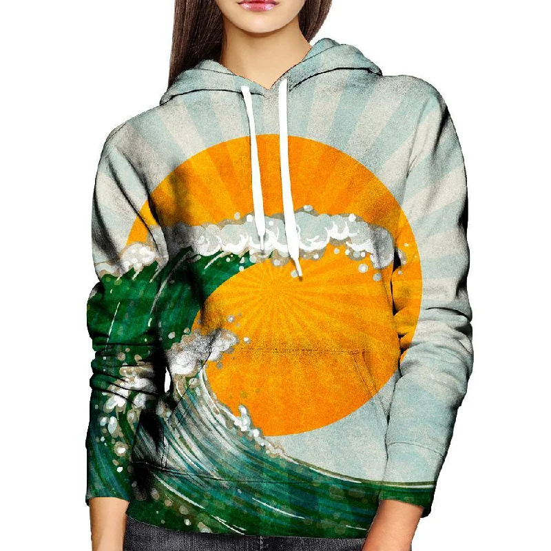 The Wave Womens Hoodie Hoodie with Mesh Breathable Sporty