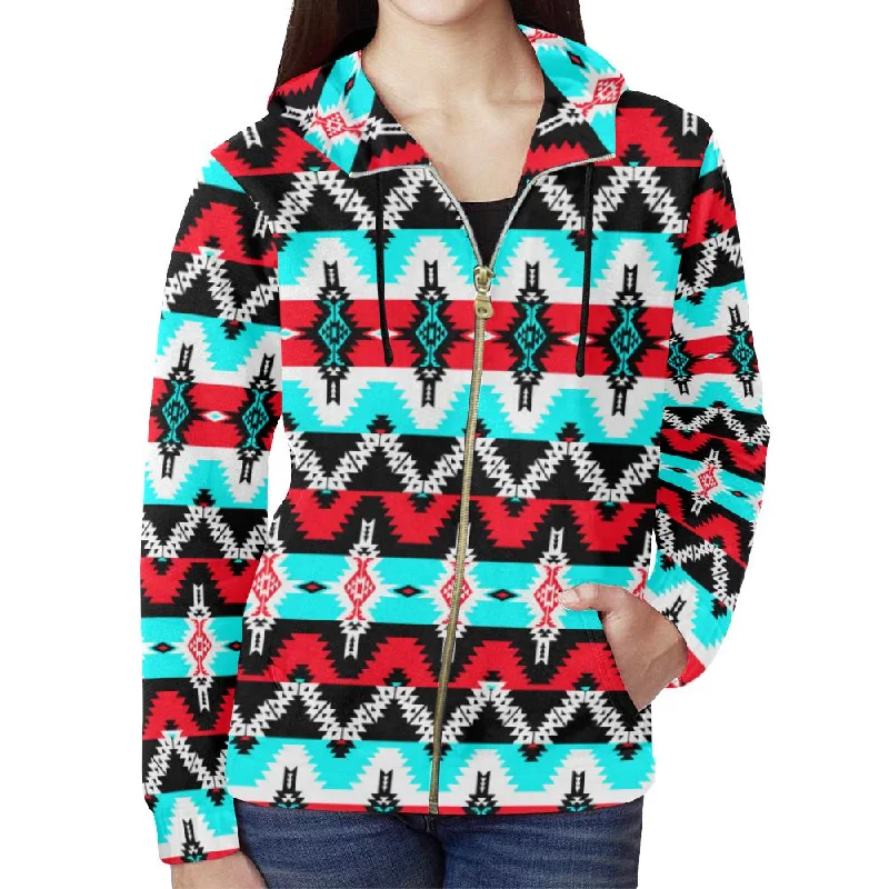 Two Spirit Dance Full Zip Hoodie for Women Hoodie with Lace Feminine Delicate
