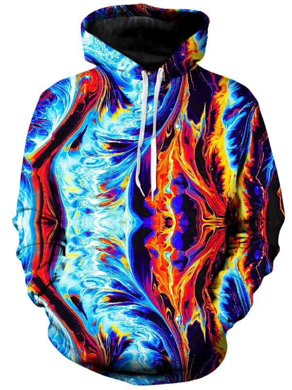 Wavy Days Unisex Hoodie Hoodie with Metallic Shiny Futuristic
