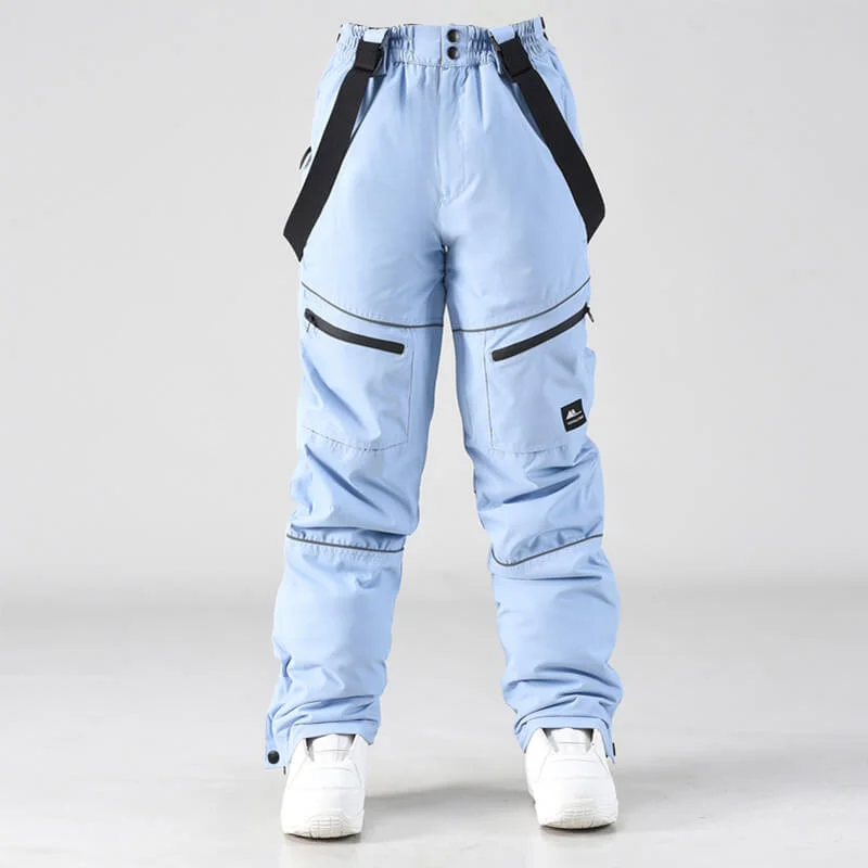 Women's IceGuard Snow Conqueror Bib Overalls Pants Distressed Ripped Jumpsuit