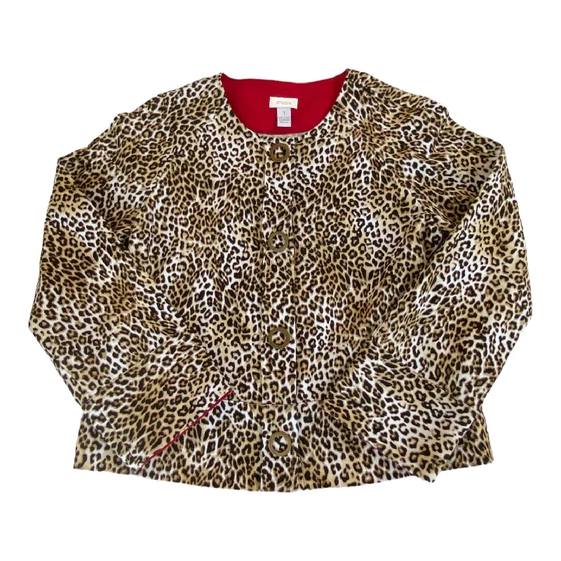 Animal Print Blazer Chicos, Size M Women's Print Jacket
