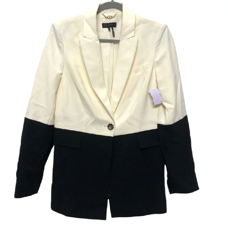 Black & Cream Blazer Donna Karan, Size 2 Women's Classic Blazer