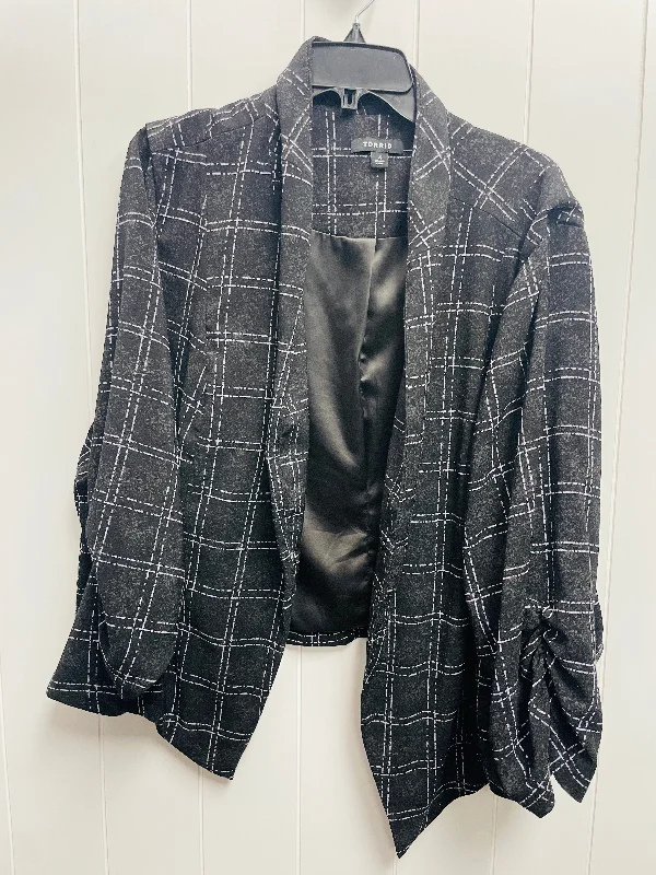 Black & Purple Blazer Torrid, Size 24 Plus Size Women's Coat