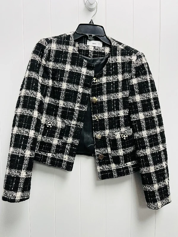Black & White Blazer Mng, Size S Women's Luxurious Jacket