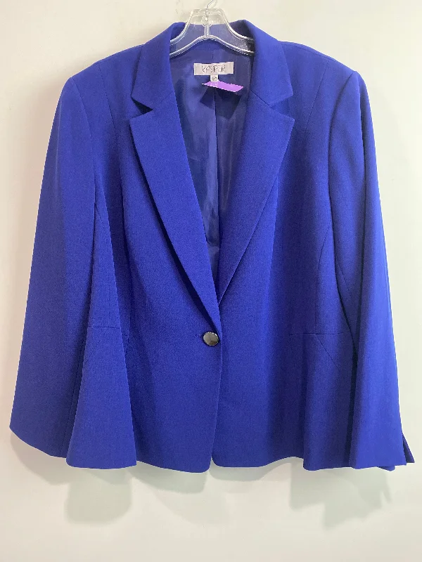 Blue Blazer Kasper, Size 3x Women's Solid Blazer
