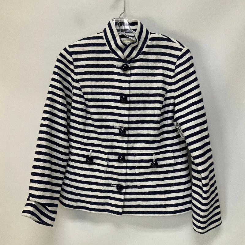 Blue & White Blazer Sail To Sable, Size S Cotton Blend Blazer