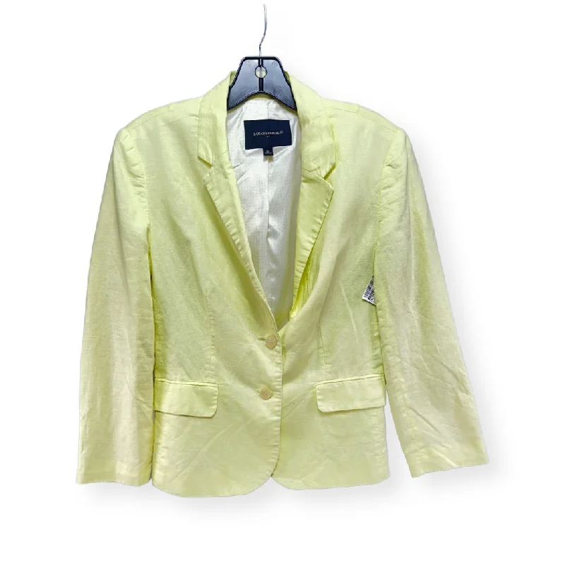Linen Yellow Blazer Banana Republic, Size 10 Women's Elegant Jacket