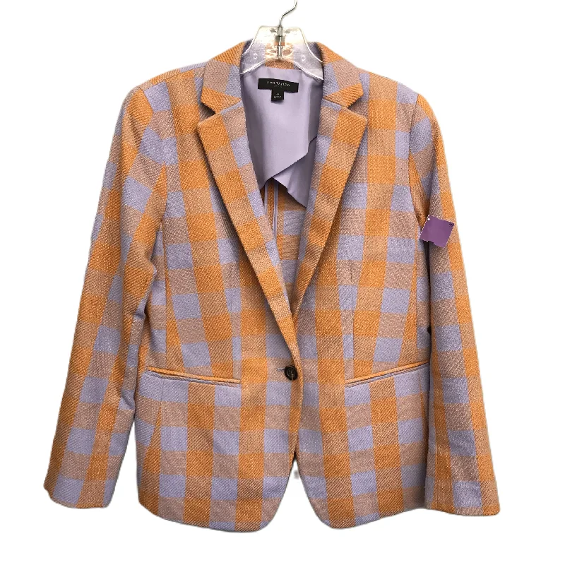 Orange & Purple Blazer By Ann Taylor, Size: M Women's Party Jacket