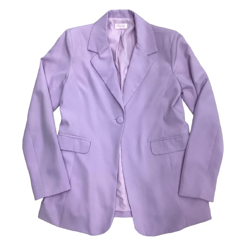 Purple Blazer Pink Lily, Size L Women's Daily Blazer
