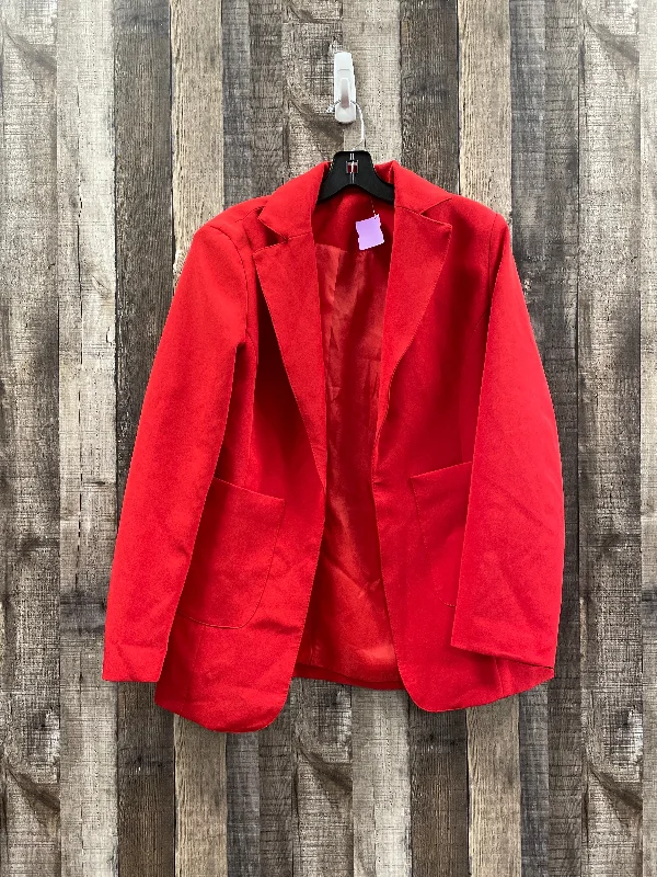 Red Blazer Cmf, Size M Women's Boutique Jacket