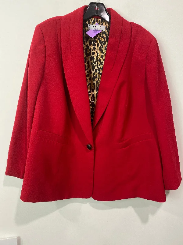 Red Blazer Kasper, Size 2x Women's Vintage Jacket