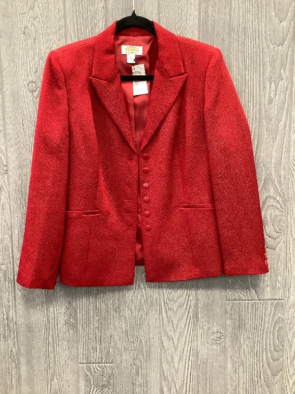 Red Blazer Talbots, Size M Women's Classic Blazer