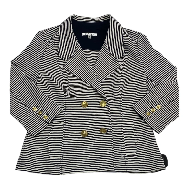 Striped Blazer Cabi, Size M Women's Navy Jacket