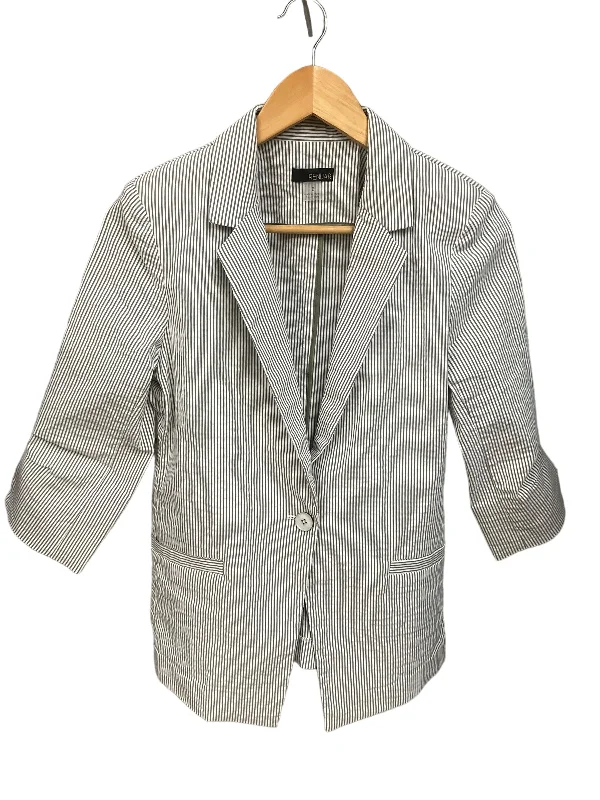 Striped Pattern Blazer Cmb, Size S Women's Trendy Suit