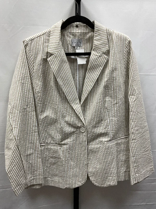 Striped Pattern Blazer Joan Rivers, Size 16 Women's Luxury Jacket