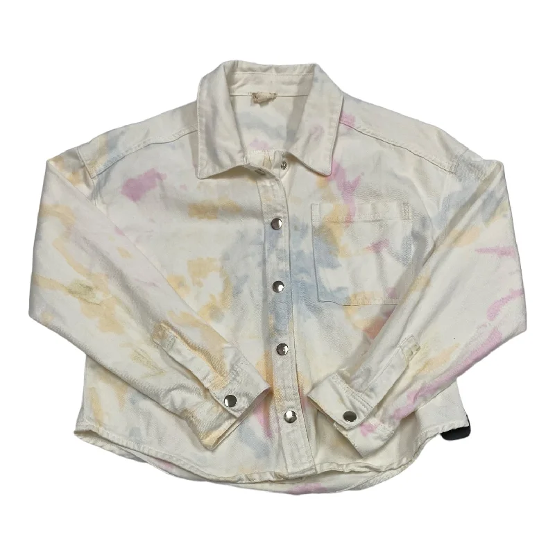 Tie Dye Print Blazer Hem & Thread, Size M Women's Elegant Suit