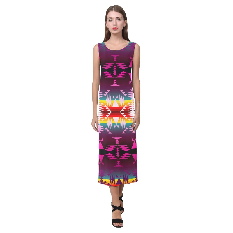 Between the Appalachian Mountains Phaedra Sleeveless Open Fork Long Dress Tunics Versatile functional Between the Appalachian Mountains Phaedra Sleeveless Open Fork Long Dress Tunics Versatile functional