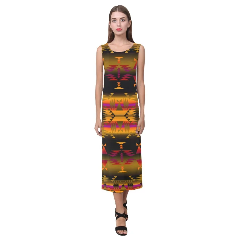 Between the Sierra Mountains Phaedra Sleeveless Open Fork Long Dress Tunics Versatile stylish Between the Sierra Mountains Phaedra Sleeveless Open Fork Long Dress Tunics Versatile stylish