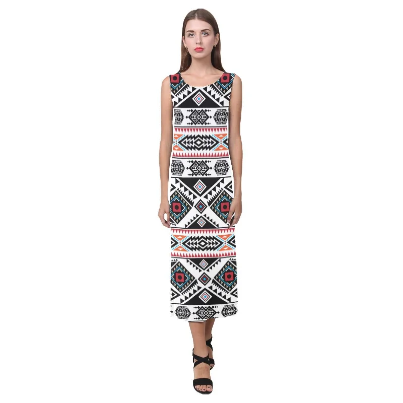 California Coast Phaedra Sleeveless Open Fork Long Dress Tunics Office stylish